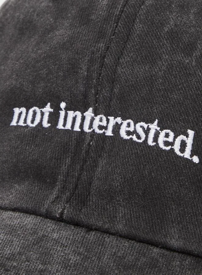 Styli  Charcoal Embroidered Baseball Cap for Men | Best Price UAE