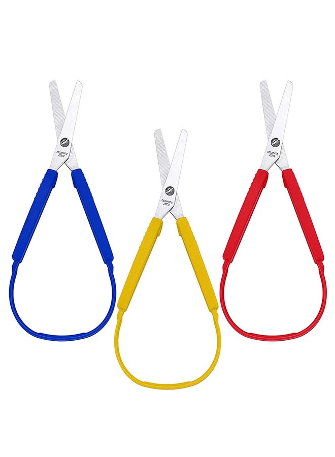 SYOSI Loop Handle Colorful Grip Scissors - Image 2