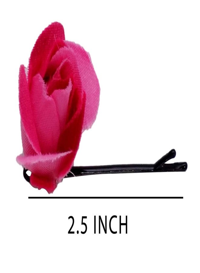Glan Flower Juda Pin For Women And Girls Hair Accessories Bun Juda Pins For Party Pink 24 Pcs Pack Of 1 (JUDA PINS 11) - Image 3