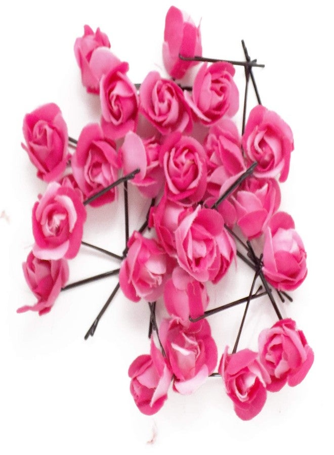 Glan Flower Juda Pin For Women And Girls Hair Accessories Bun Juda Pins For Party Pink 24 Pcs Pack Of 1 (JUDA PINS 11) - Image 4