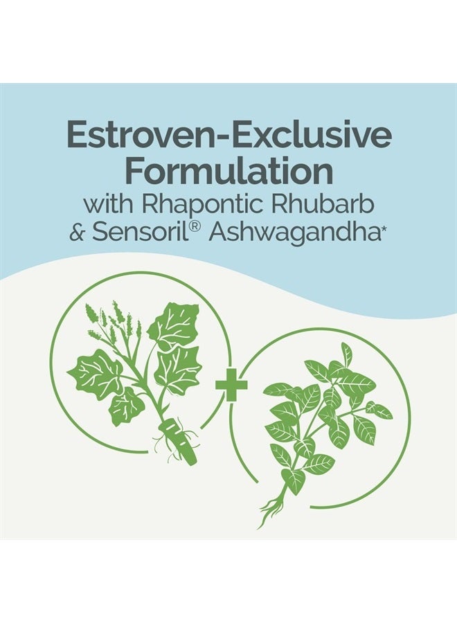 Estroven مكمل كامل + أشواغاندا متعدد الأعراض لسن اليأس للنساء - 60 حبة - مكونات مثبتة سريريًا توفر تخفيف سن اليأس والتعرق الليلي + تخفيف الهبات الساخنة* - خالي من الأدوية وغير معدل وراثيًا - Image 5