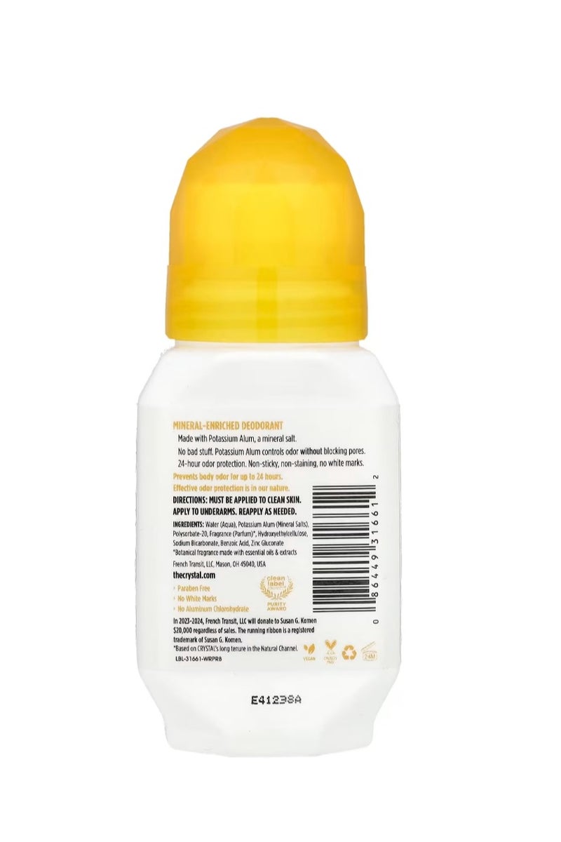 Crystal Mineral-Enriched Deodorant Roll-On Chamomile & Green Tea 2.25 fl oz (66 ml) - Image 2