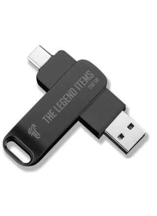 256GB USB 3.2 Gen 1 Flash Drive, USB A and USB C Dual Drive 2 in 1 Thumb Drive Swivel Design Jump Drive Memory Stick for Android Device/Tablet/Laptop/PC/Phone (Black) - pzsku/ZF0DA06ECFB010F211459Z/45/_/1733230291/b4766241-129d-480f-bebd-913af6b36a1f