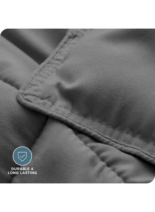 Bare Home Bare Home Comforter Set - Full/Queen - Goose Down Alternative - Ultra-Soft - Premium 1800 Series - Hypoallergenic - All Season Breathable Warmth (Full/Queen, Grey)  - Image 5