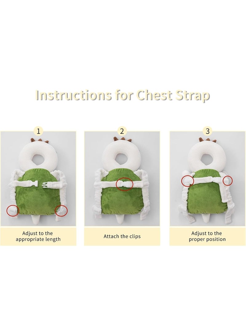 Adjustable Baby Head Protector Backpack with Soft Padding & Elastic Carrier for Toddlers - Image 5