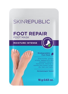 SKIN REPUBLIC Skin Republic Foot Repair Mask, Helps Soothe Rough Dry Feet and Heels, Intensely Moisturising, (1 pair) 18g  - Image 1
