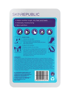 SKIN REPUBLIC Skin Republic Foot Repair Mask, Helps Soothe Rough Dry Feet and Heels, Intensely Moisturising, (1 pair) 18g  - Image 2