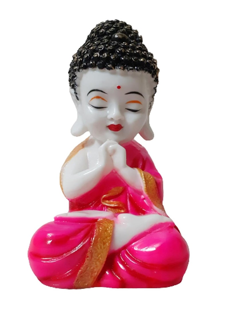 AFTERSTITCH Baby Monk Buddha Idol Showpiece Mini Baby Monk Buddha Statue Bring Peace and Serenity to Your Home Office Idol Figurines Cute Little Baby Monk Buddha10 8 22CM Pink - Image 5