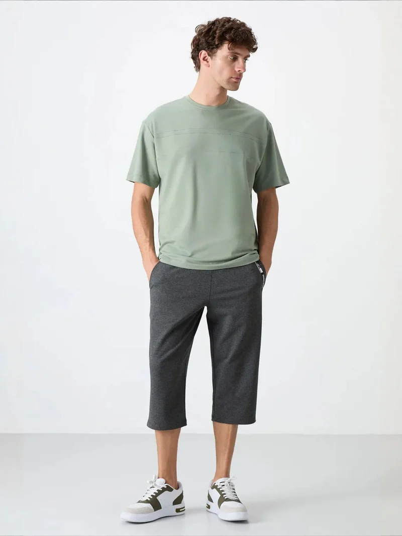 Tommylife Charcoal Grey TOMMY Men's Cotton Blend Shorts for Men | Best Price UAE