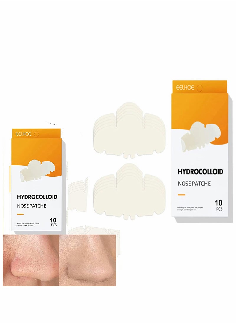 KASTWAVE - Nose Strip, Pimple Patche, Nose Sticker, Mighty Patch, Zits Strip, Hydrocolloid Patche, for Nose Pore, Zit, and Oil, Dermatologist, Approved Overnight Pore Strips to Absorb Acne Nose Gunk (10 Pcs) - Image 1