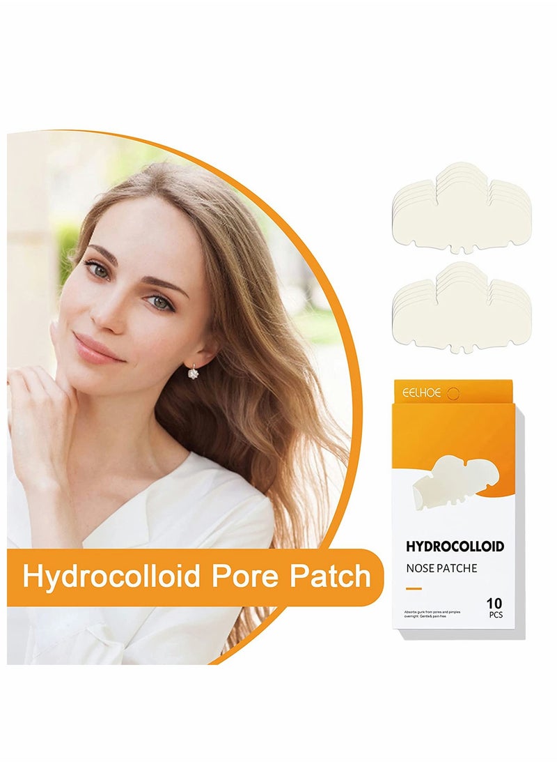 KASTWAVE - Nose Strip, Pimple Patche, Nose Sticker, Mighty Patch, Zits Strip, Hydrocolloid Patche, for Nose Pore, Zit, and Oil, Dermatologist, Approved Overnight Pore Strips to Absorb Acne Nose Gunk (10 Pcs) - Image 1
