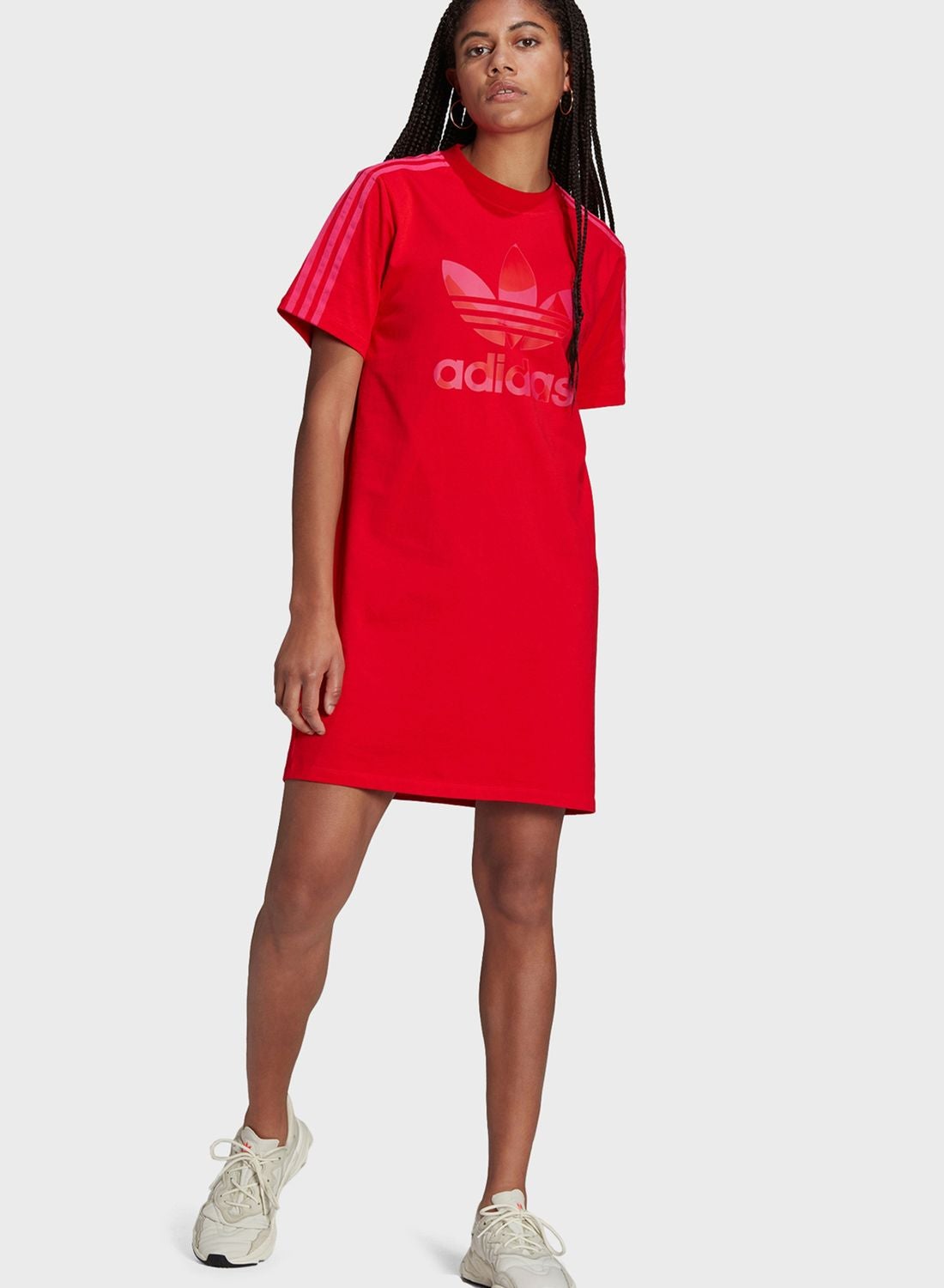 adidas trefoil t shirt dress