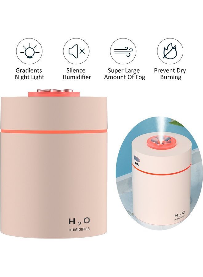 NIBEMINENT Mini Humidifier Mist Air Purifier Pink 11x7.7x7.7cm - Image 1