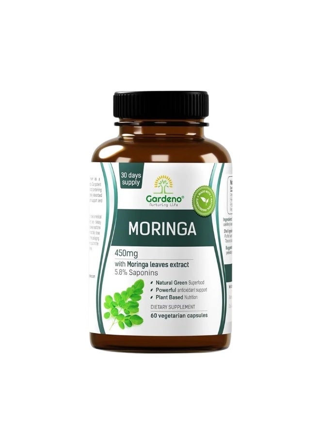 Gardeno Moringa Capsules 450mg – 60 Capsules | Natural Herbal Supplement