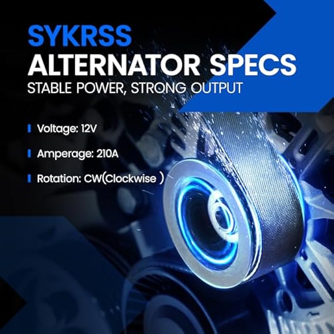 SYKRSS 14204 Alternator Compatible with BMW 228i 14-16, 320i 13-18, 328i, 428i xDrive, 528i, X1, X3, X4, Z4, L4 2.0L, 12V 210Amp, Replace# 12317605061 12317605479 104210-6400 - Image 2