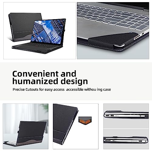 VEVOOD Laptop Cover for Lenovo ThinkPad T14 Gen 3 Gen4 T14s Gen 3 Gen 4 All Inclusive Drop Case 14" PU Leather Inside Pocket Cover (Gray) - Image 5