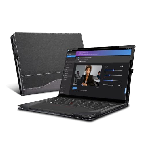 VEVOOD Laptop Cover for Lenovo ThinkPad T14 Gen 3 Gen4 T14s Gen 3 Gen 4 All Inclusive Drop Case 14" PU Leather Inside Pocket Cover (Gray) - Image 1