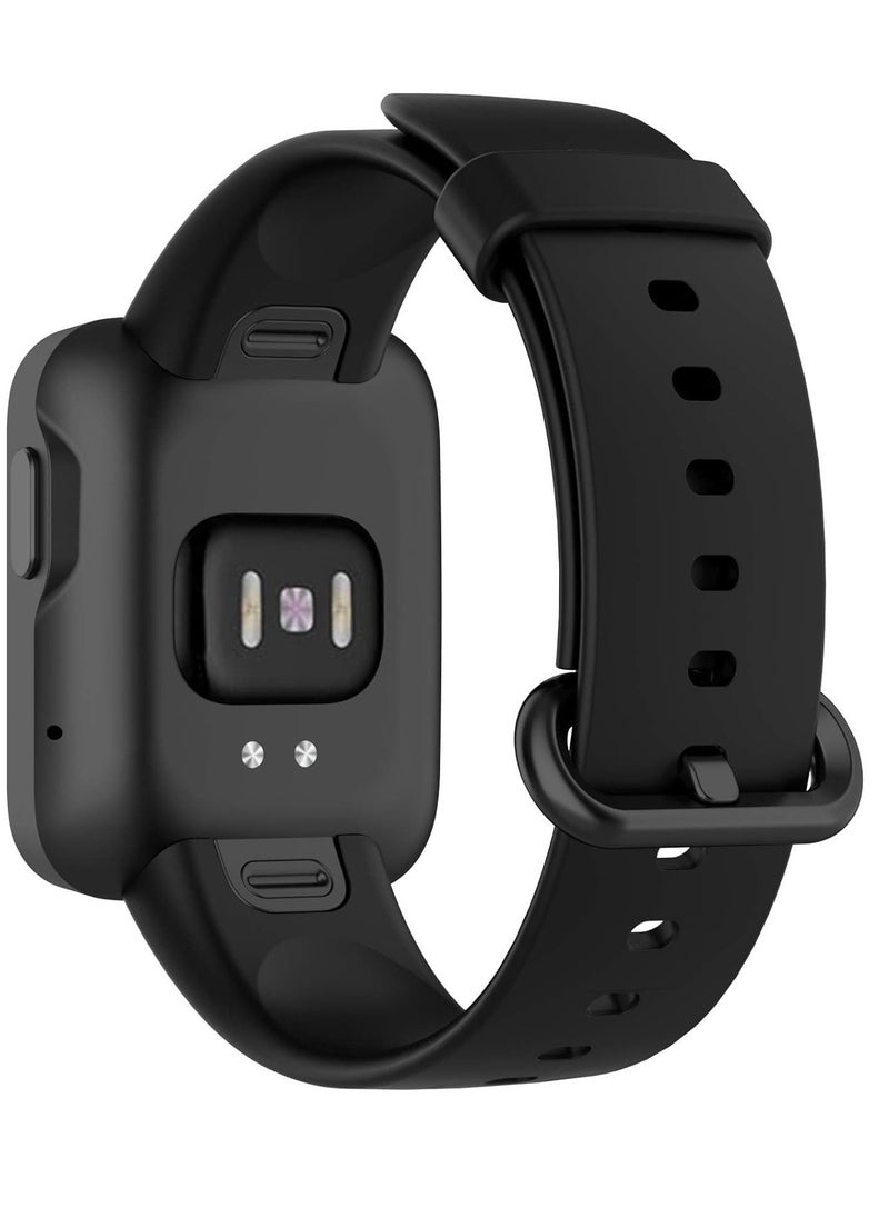 ten.tech TenTech  Soft Silicone Sports Band for Xiaomi Mi Watch Lite / Redmi Watch Smart Watch Breathable Band for Xiaomi Mi Watch Lite - black  - Image 2