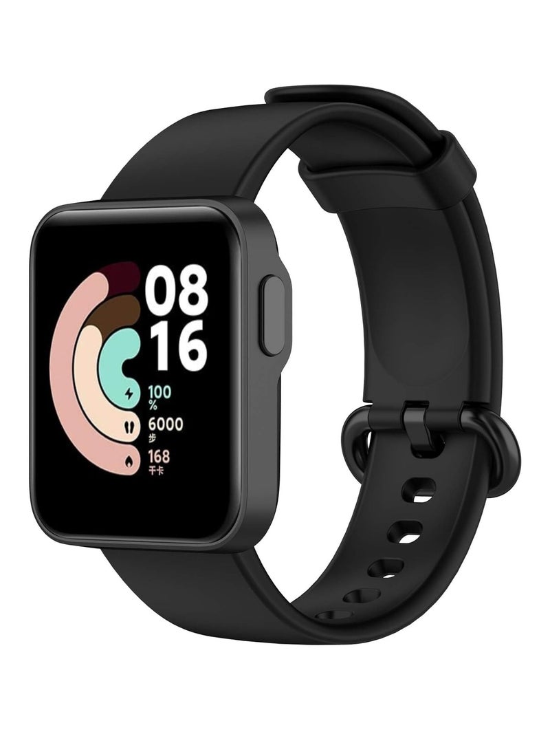 ten.tech TenTech  Soft Silicone Sports Band for Xiaomi Mi Watch Lite / Redmi Watch Smart Watch Breathable Band for Xiaomi Mi Watch Lite - black  - Image 1