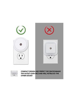 IBAMA Led Night Light 2 Pack Dusk To Dawn Sensor Smart Nightlight Wall Plug For Kids Room Bathroom Bedroom Home Kitchen H Stairway Energy Efficient Round Shape Baby Night Light Warm White  - Image 4