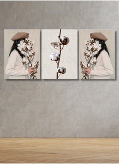 Marktna Decorative Wall Art Painting With a Woman  Design 3 Pieces Size 120x60cm  - Image 1