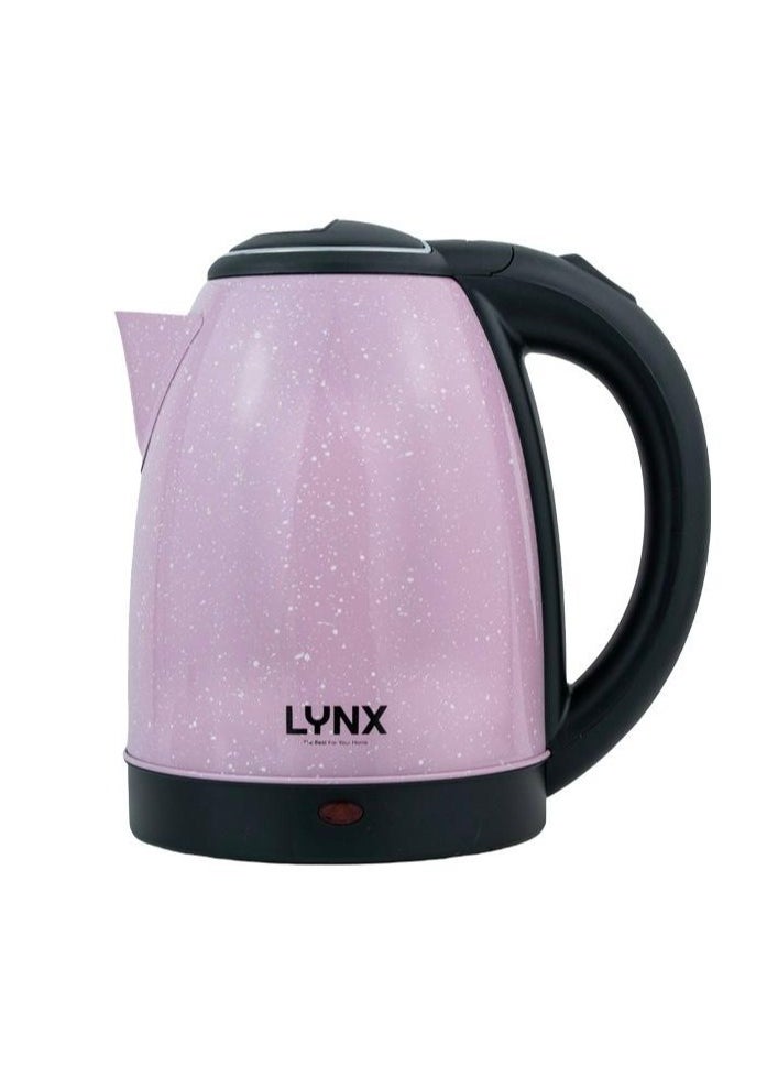 lynx Lynx 1500W Pink Water Kettle, Elegant Pink Speckled Exterior, Ergonomic Handle for Easy Pouring, Fast Heating with 1.8L Capacity, Modern LED Indicator, Spill-Free Spout, Perfect Blend of Elegance and Power, KT-2105  - Image 5