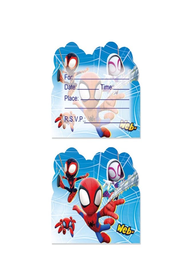 SUTRADHAR Spiderman Birthday Invitations,Spiderman Party Invitations Birthday Party Spiderman Decoration (Invitations4) - Image 1