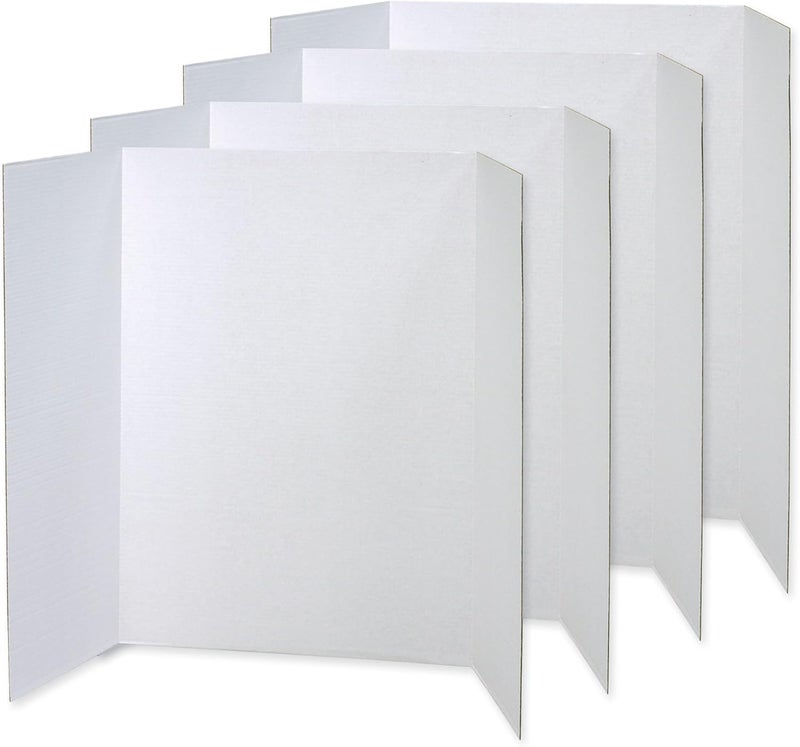 Pacon لوحات عرض، جدار واحد، أبيض، 48" × 36"، 4 عدّ - Image 1