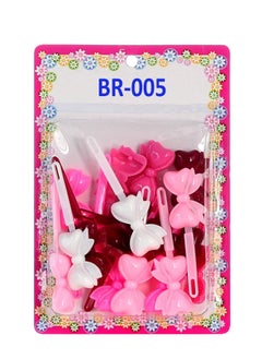 TARA Tara Girls Self Hinge Bow Hair Barrettes 18 Pieces Selection (Pink Mix)  - Image 1