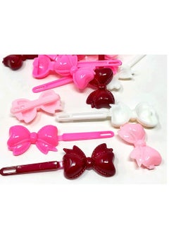 TARA Tara Girls Self Hinge Bow Hair Barrettes 18 Pieces Selection (Pink Mix)  - Image 4