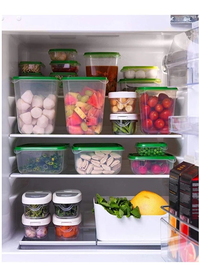 Generic 1️⃣ 17-Piece Multi-Colored Food Storage Container Set – 23 x 16 x 8 cm – Perfect for Fridge Organization & Freshness  - Image 2