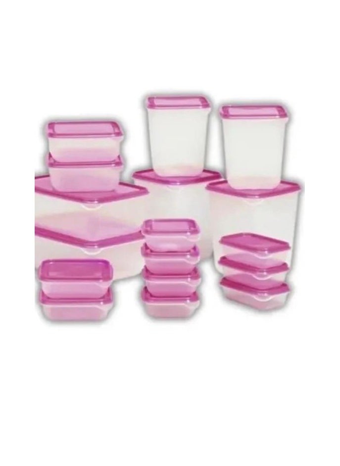 Generic 1️⃣ 17-Piece Multi-Colored Food Storage Container Set – 23 x 16 x 8 cm – Perfect for Fridge Organization & Freshness  - Image 5