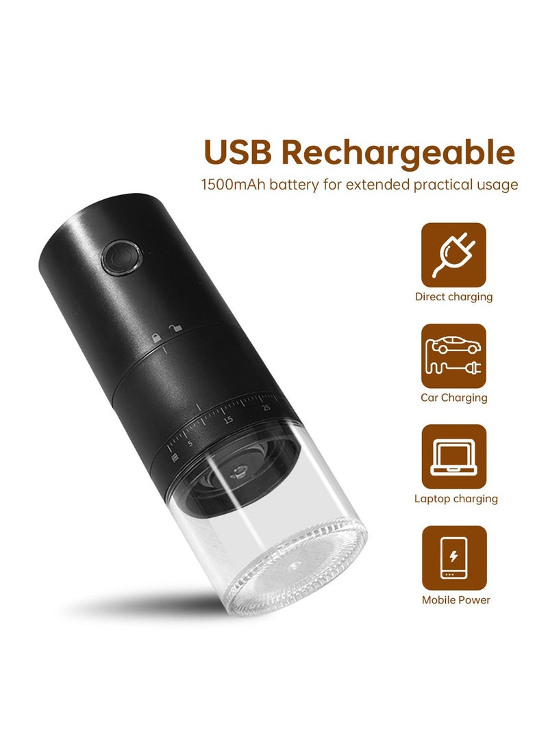 Perfin Portable Electric Coffee Grinder With External 38 Coarseness Adjustable, USb Rechargeable, Coffee Burr Grinder For Home Office Travel  - Image 3