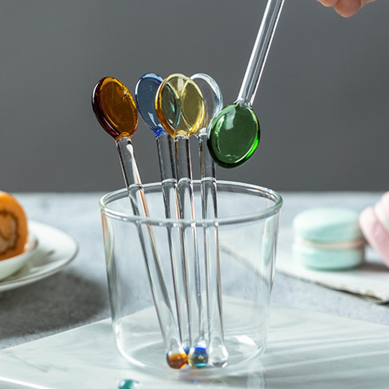 🍳 معلقة قهوة يد طويلة مقاومة للحرارة زجاجية للمطبخ - Image 5