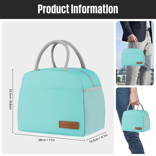 douyadady Lunch Bag WomenMen Lunch Box WomenMen Cyan - Image 3