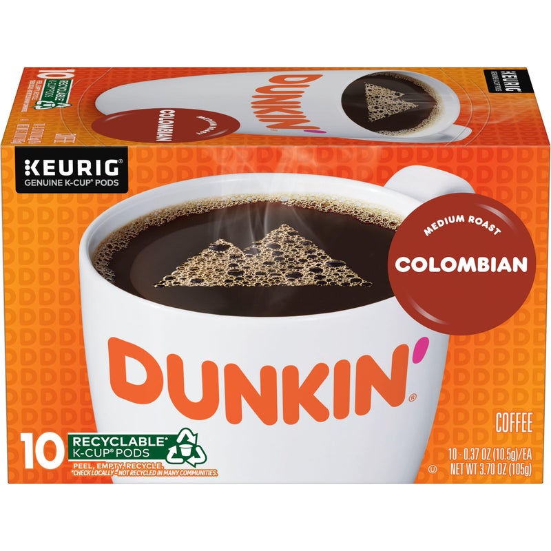 Dunkin Donuts Dunkin 100 Colombian Medium Roast Coffee 10 Keurig KCup Pods - Image 3