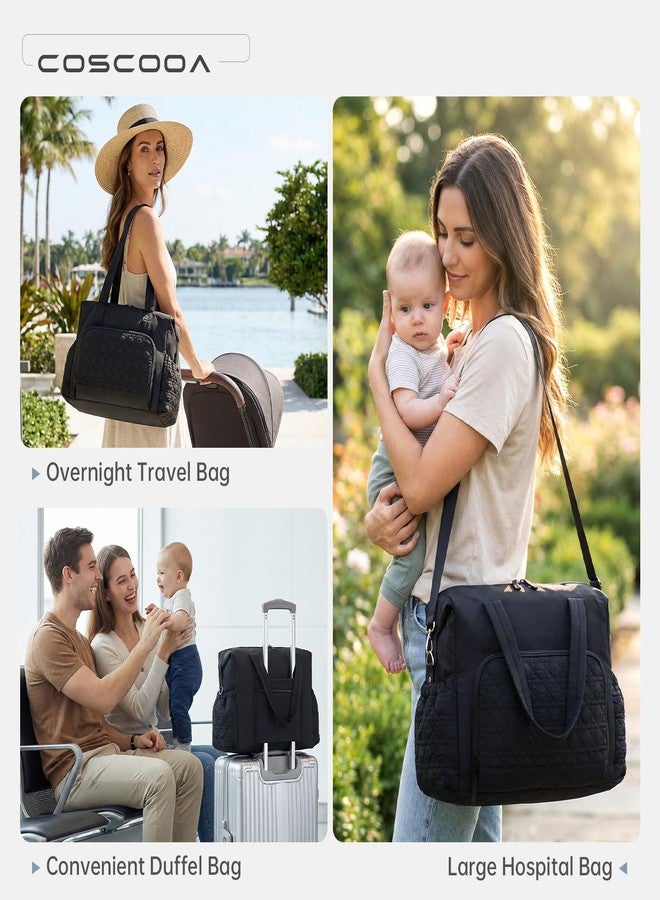 COSCOOA Diaper Bag Tote, Hospital Bag for Labor Delivery,Baby Diaper Bag Large Travel Diaper Tote Caddy for Mom Multifunction Bag - Image 2