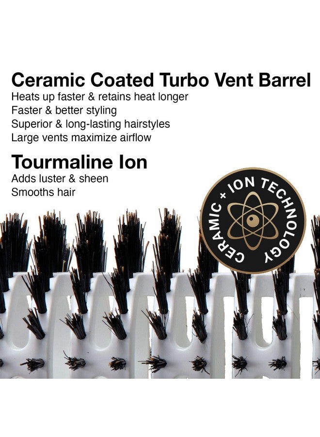 Olivia Garden Ceramic + Ion Turbo Vent Boar Round Hair Brush 4 1/2 - Image 2