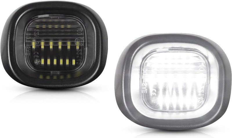 LESAUCE أضواء لوحة الترخيص LED مطورة من متوافقة مع شيفروليه بليزر، جي إم سي جيمي، سونوما، أبيض 6000K، بديل مجموعة ضوء اللوحة، مقاوم للماء IP68، عبوة من قطعتين. - Image 1