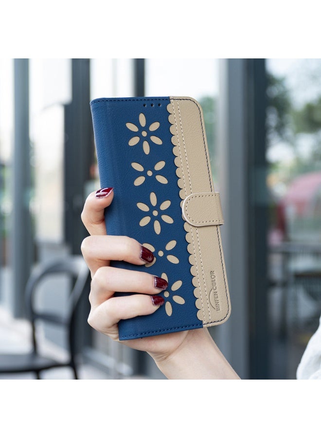 general Case for Honor 400 PRO 5G, Classic Small Flower Pattern Premium Leather Wallet Kickstand Flip Book Case Magnetic Clasp Cover - Image 2