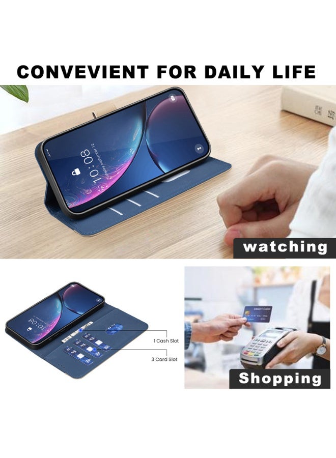 general Case for Honor 400 PRO 5G, Classic Small Flower Pattern Premium Leather Wallet Kickstand Flip Book Case Magnetic Clasp Cover - Image 5