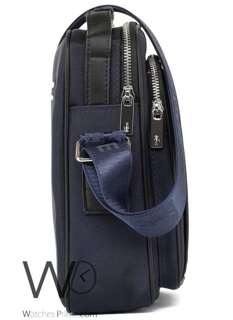 LACOSTE Navy Blue Lacoste Crossbody Shoulder Mens Messenger Bag  - Image 5