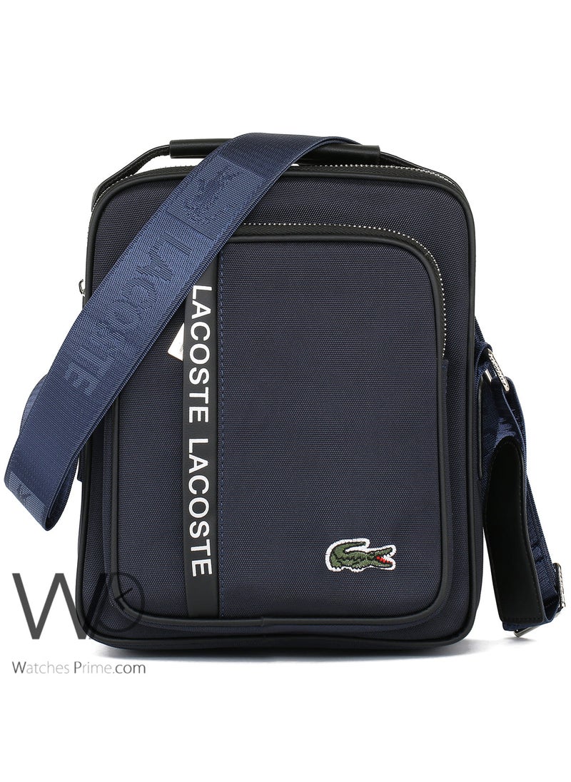 LACOSTE Navy Blue Lacoste Crossbody Shoulder Mens Messenger Bag  - Image 1