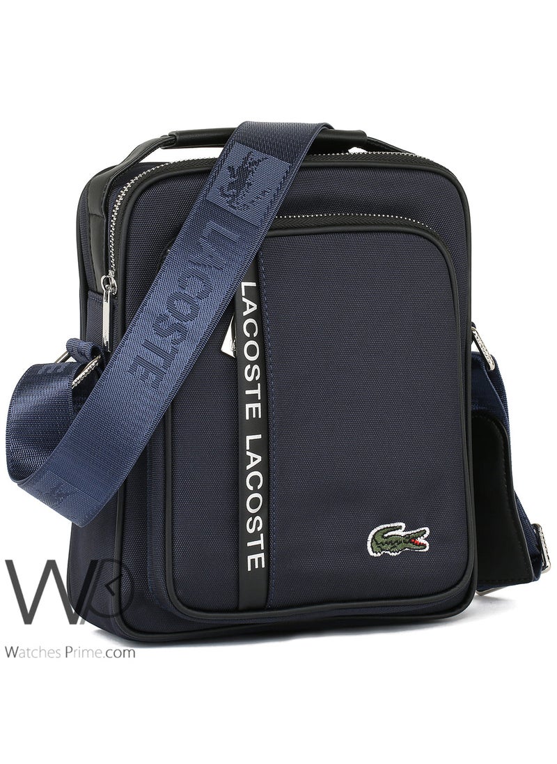 LACOSTE Navy Blue Lacoste Crossbody Shoulder Mens Messenger Bag  - Image 2