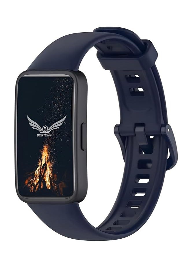 BORTONY Huawei Band 8/9/10 Replacement Watch Straps Band  Durable Silicone Wrist Strap Adjustable for Women Men Fashion Sport Strap Compatible for Huawei Band 10/9/8 - Image 1