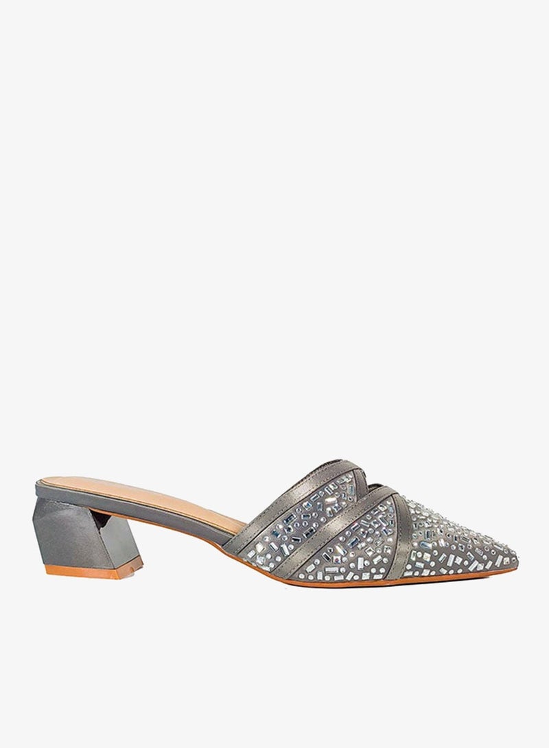 Cuple Womens pointed-toe block heel mules - Image 2