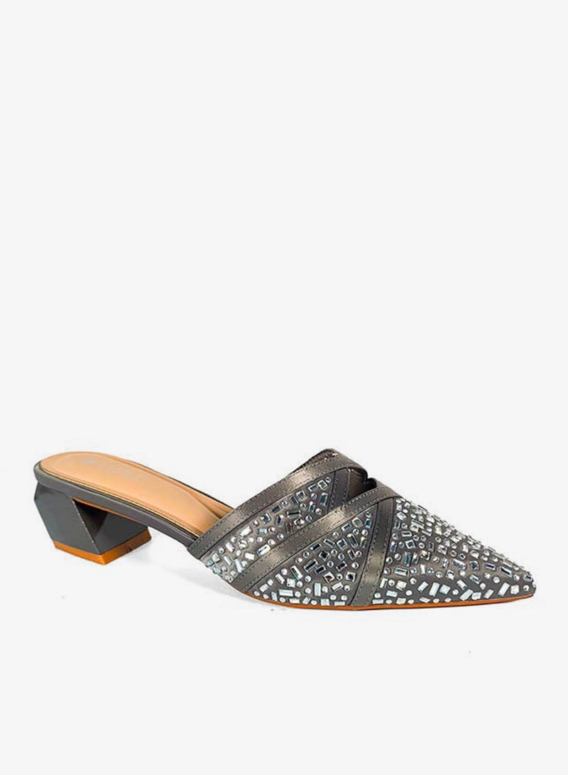 Cuple Womens pointed-toe block heel mules - Image 1