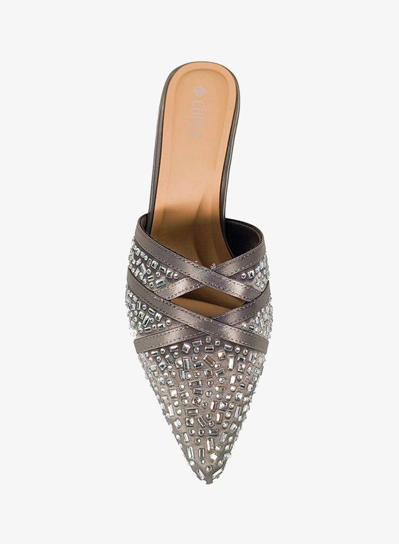 Cuple Womens pointed-toe block heel mules - Image 3