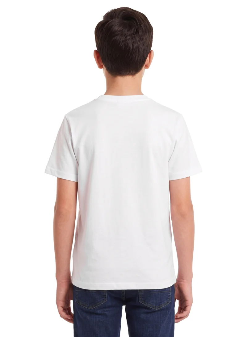 مارفل Marvel Captain America Brave New World Graphic T-Shirt for Boys | Superhero Character Print Casual Crew Neck Tee