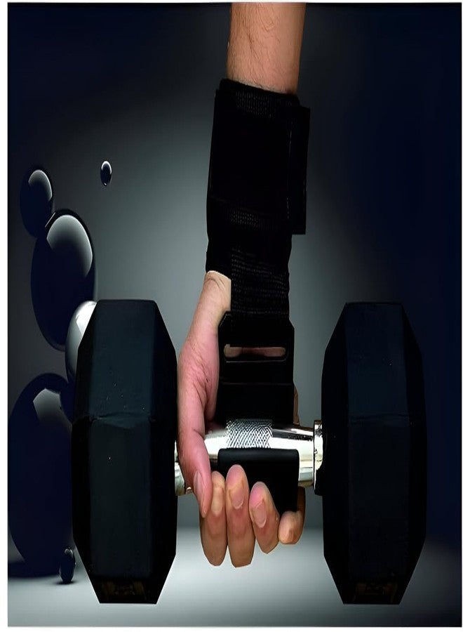 VAMISA Power Weight Lifting Hooks with Wrist Support - Heavy Duty Steel Gym Hooks for Deadlifts, Cross-Training, Pull Ups & Strength Workouts - Set of 2 - Image 1